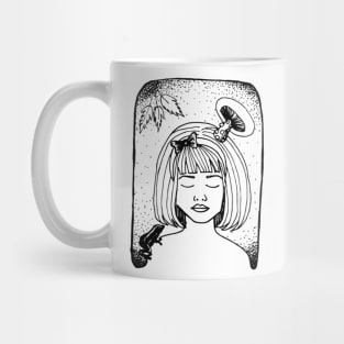 Nature Girl Illustration Mug